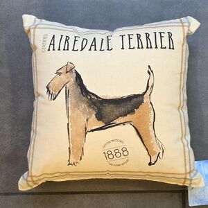 New Uncommon Goods Airedale Terrier Pillow